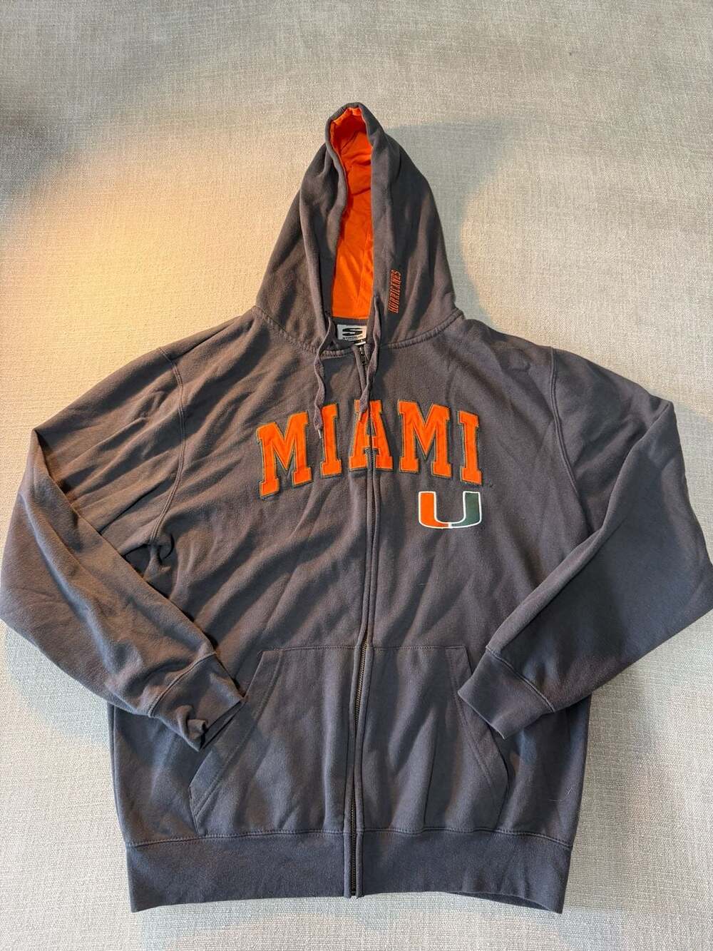 Stadium Athletics Miami Hurricanes Full Zip Hoodie